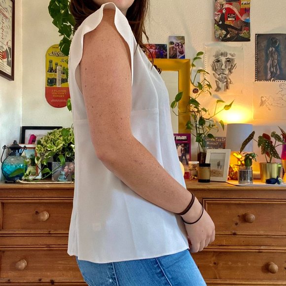 Rebecca Taylor Flutter Sleeve Blouse - Picture 2 of 4